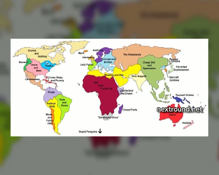 Idol Brutal leninism  Harta lumii, în care ţările sunt denumite după stereotipuri jignitoare VIDEO
