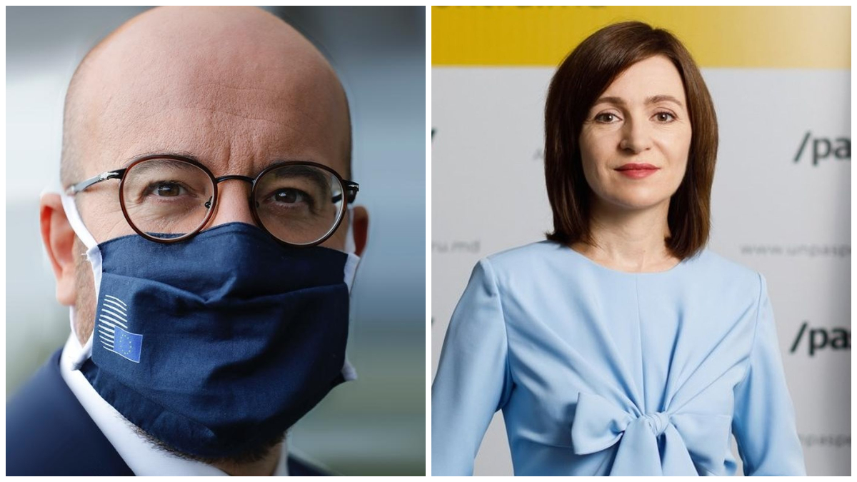 Maia Sandu, felicitată de preşedintele Consiliului European
