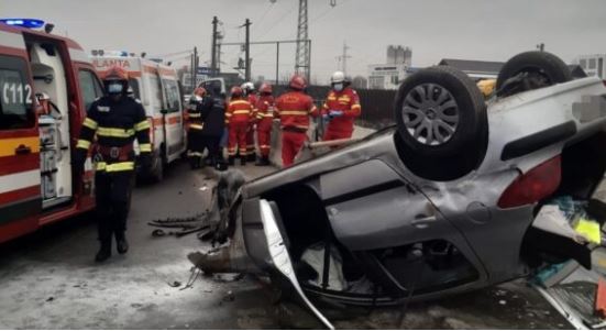 Accident înfiorător la ieşirea de pe autostrada Bucureşti - Piteşti