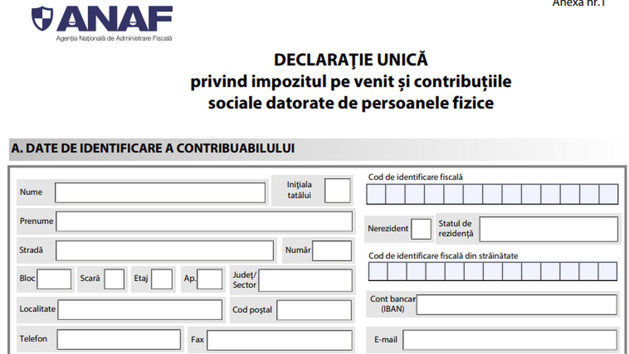 DeclaraÅ£ia UnicÄƒ 2021 SchimbÄƒrile AnunÅ£ate De Anaf