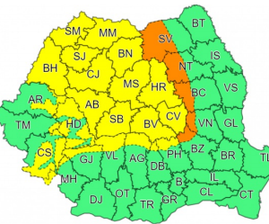 Avertizare meteo cod portocaliu de vânt