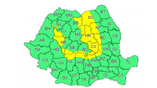 Ninsori în următoarele ore în 18 judeţe. Se va depune strat seninficativ de zăpadă. ANM a emis COD GALBEN