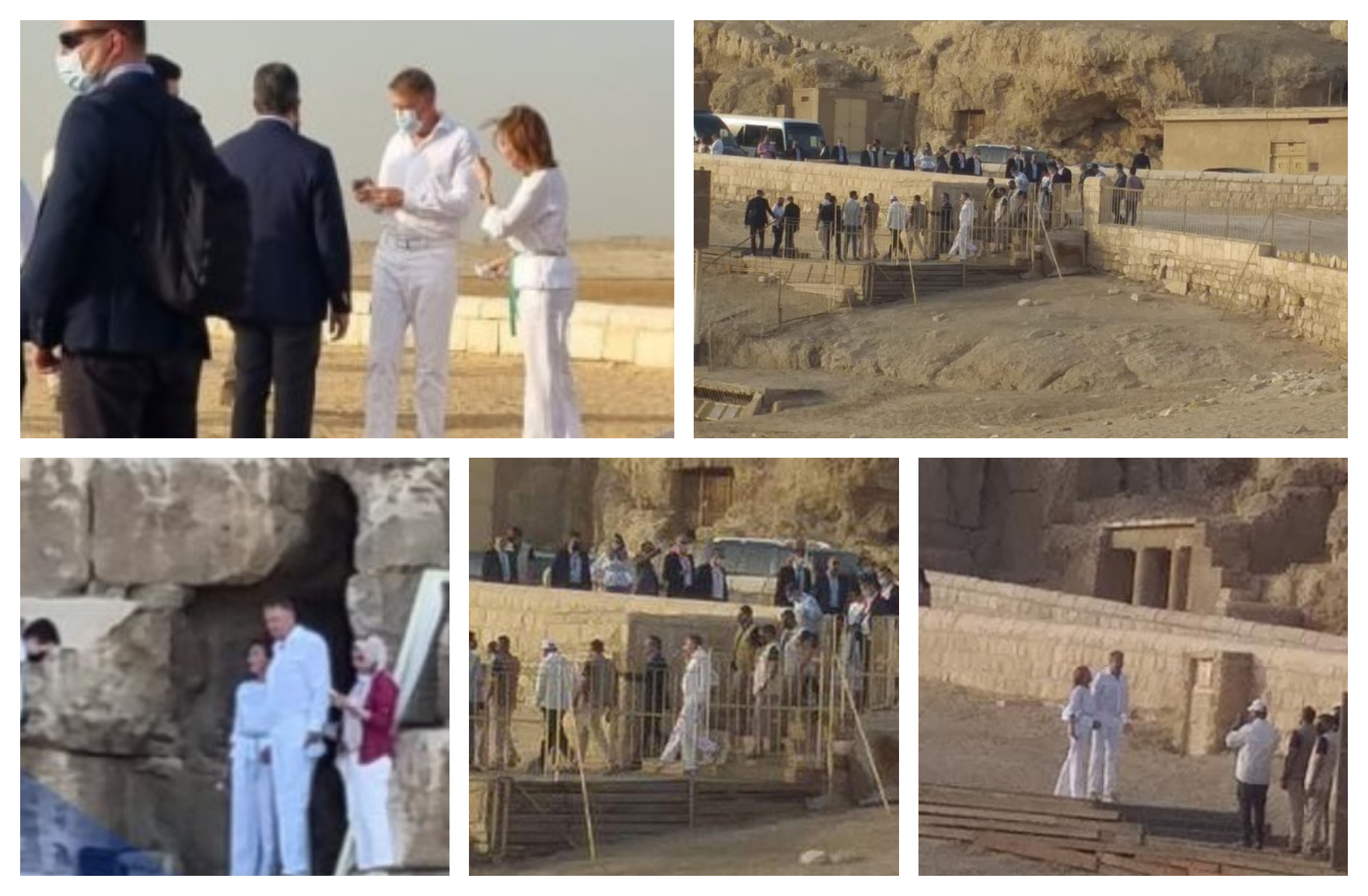 Klaus Iohannis, noi imagini la piramidele din Egipt alături de Carmen  Iohannis: &quot;Erau foarte relaxaţi. Se vedea că îi doare la bască&quot; FOTO şi  VIDEO