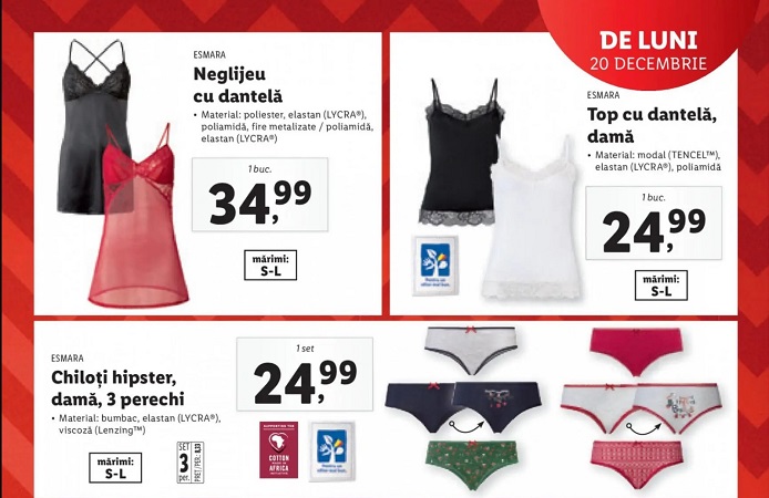 Lenjerie intimă LIDL