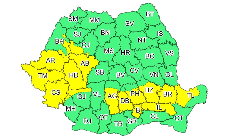 Alertă meteo COD GALBEN de ploi însemnate cantitativ şi polei. Este vizat şi Bucureştiul. Pericol de inundaţii la final de an. Ninsori abundente la muntesori