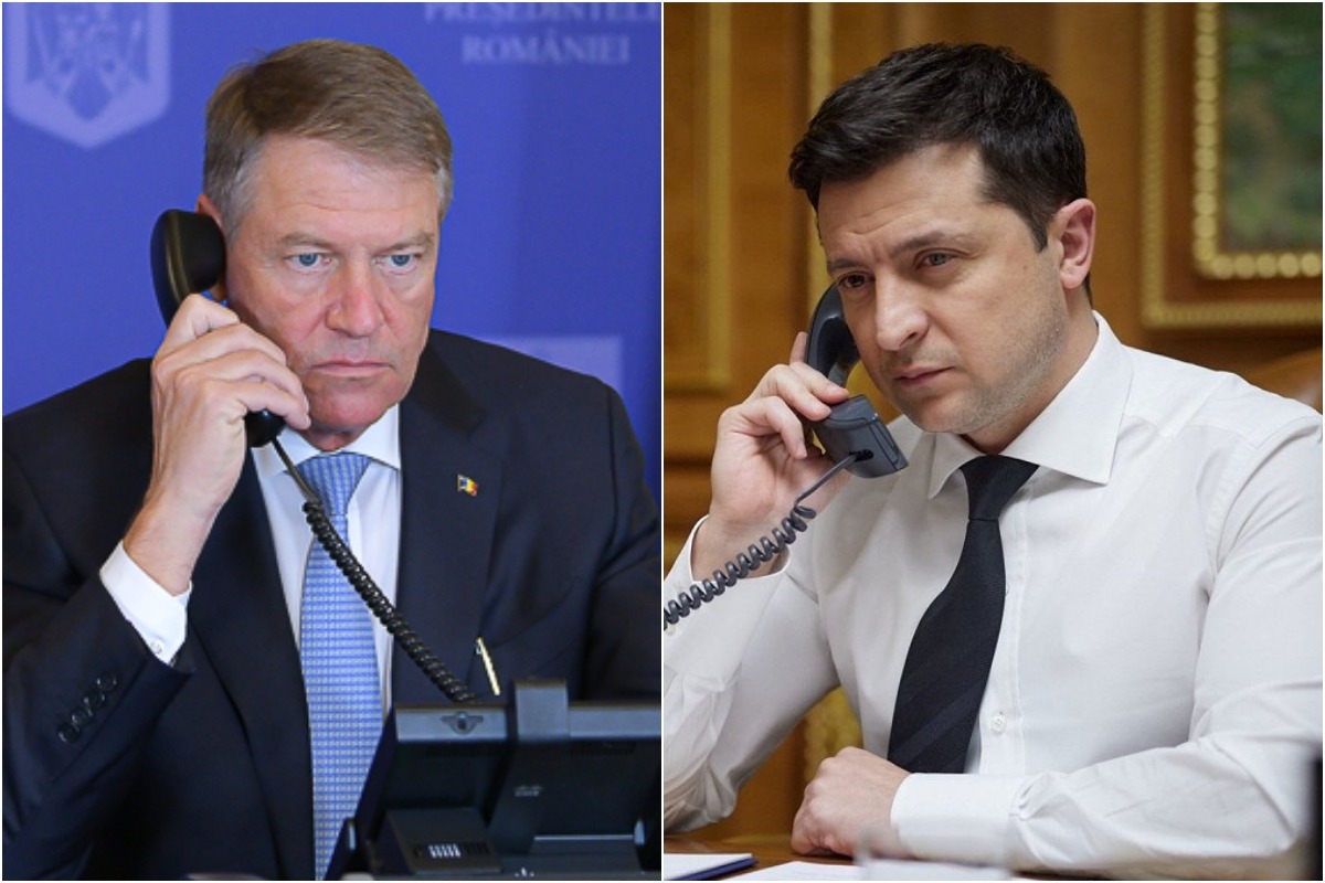 Klaus Iohannis a discutat la telefon cu Volodimir Zelenski. "Vom avea grijă  de toţi cetăţenii ucraineni care ajung în România"