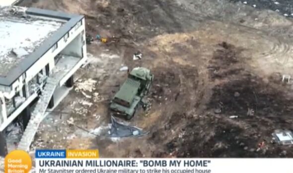 Casa lui Stavnitser dupa bombardament