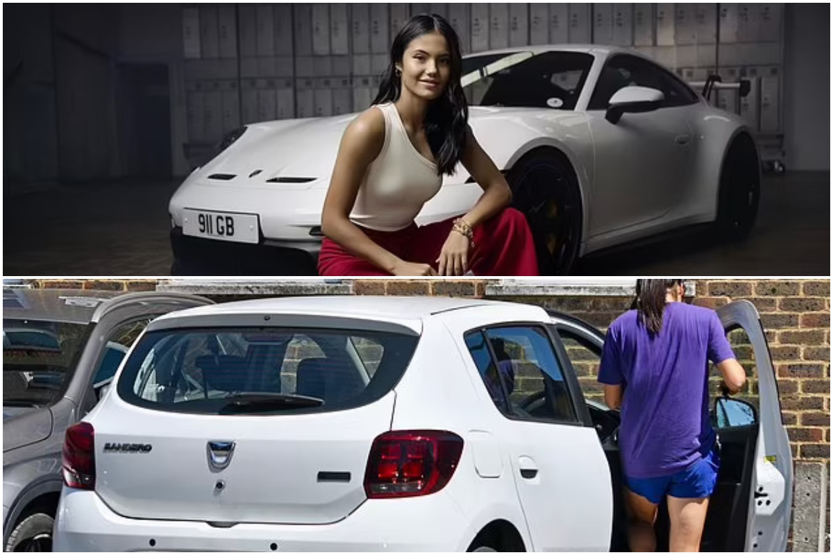 Emma Răducanu face reclamă la Porsche, dar conduce o Dacia Sandero