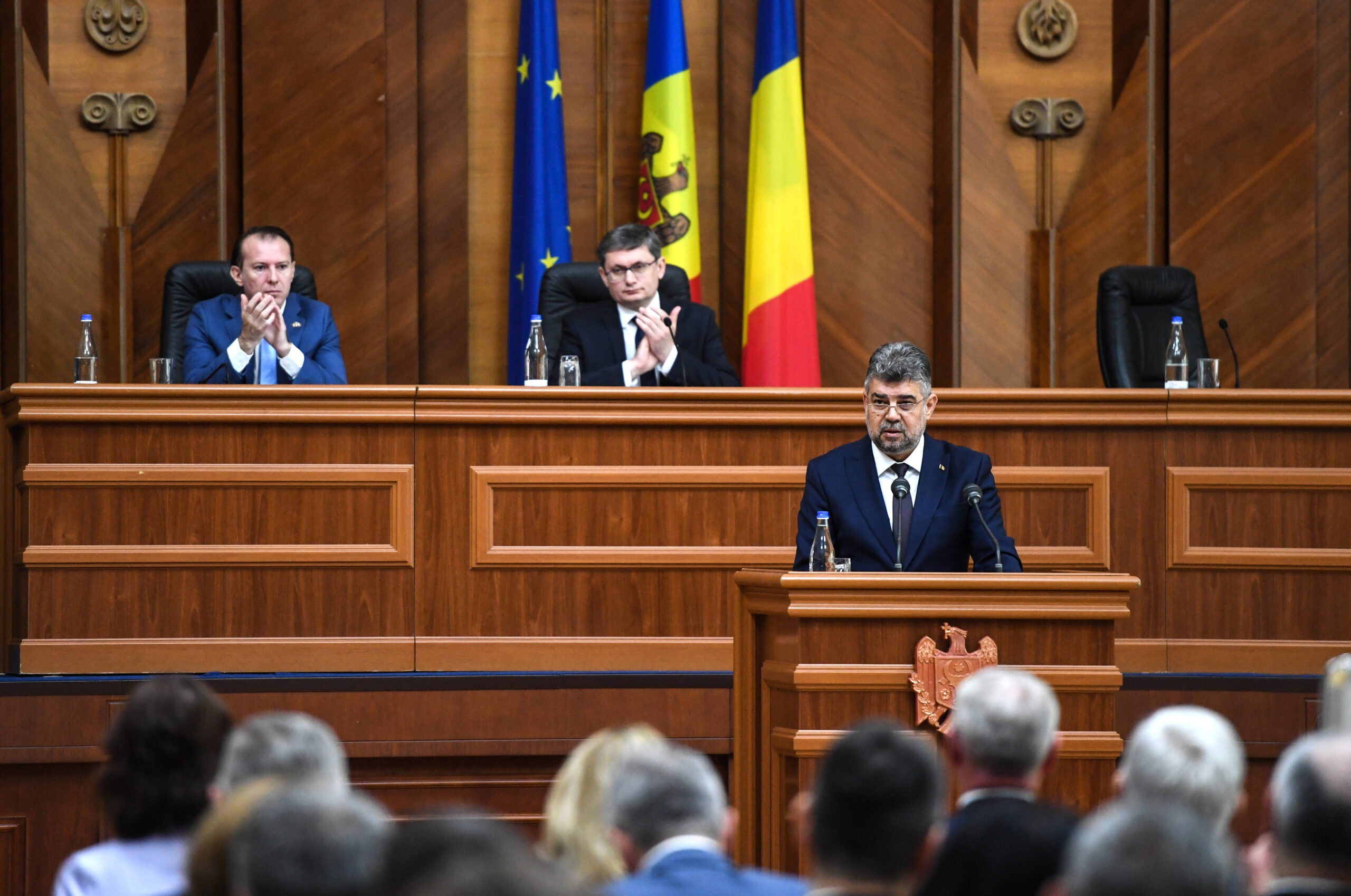 Overwhelming Anoi Pathetic Marcel Ciolacu reafirmă în Parlamentul de la Chişinău spijinul României  pentru aderarea Moldovei la UE şi îl atacă pe Putin: "Un stat nu este măreţ  prin faptul că îşi supune vecinii prin