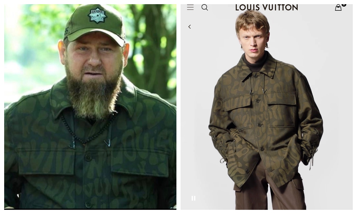 Liderul cecen Ramzan Kadîrov, îmbrăcat cu o jachetă Louis Vuitton