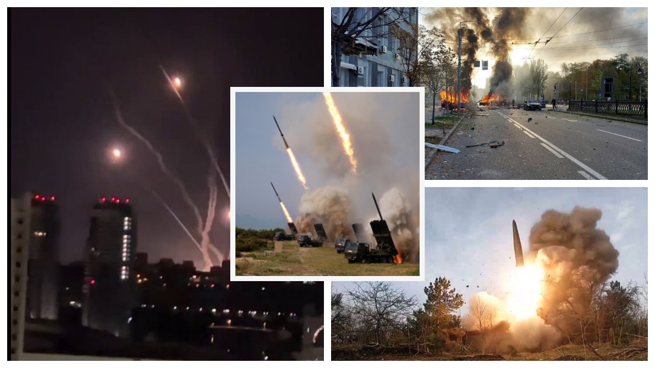Ploaie de drone și rachete asupra Ucrainei. Armata lui Putin, atacuri masive în Kiev. Spital cu 100 de oameni, distrus de bombardamente FOTO