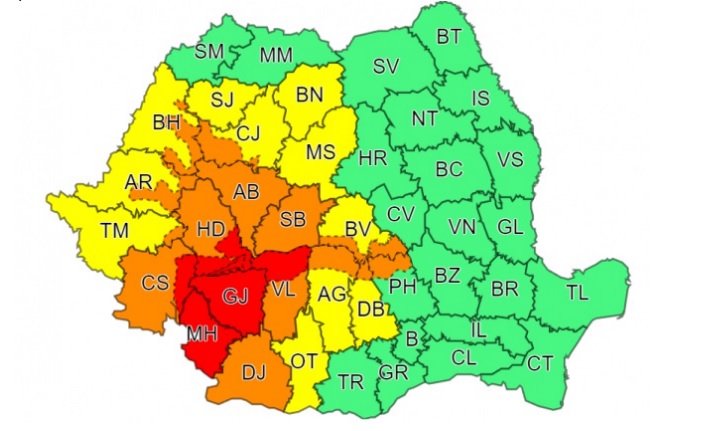 alertă meteo cod rosu