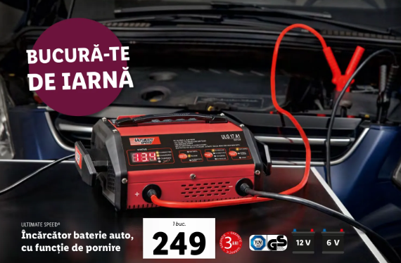 Încărcător baterie auto Lidl