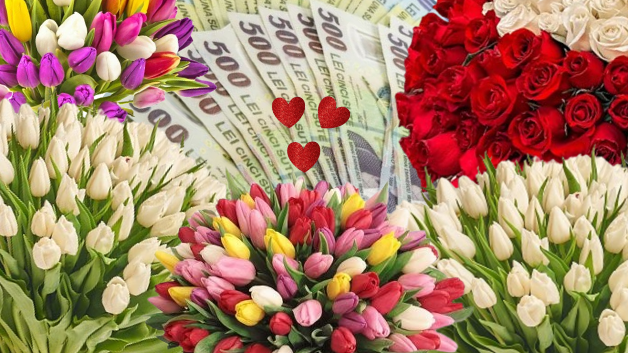 Bărbații care vor să-și impresioneze iubitele cu un buchet de flori de Ziua Îndrăgostiților trebuie să scoată sume impresionante din buzunar. Cât au ajuns să coste lalelele sau trandafirii
