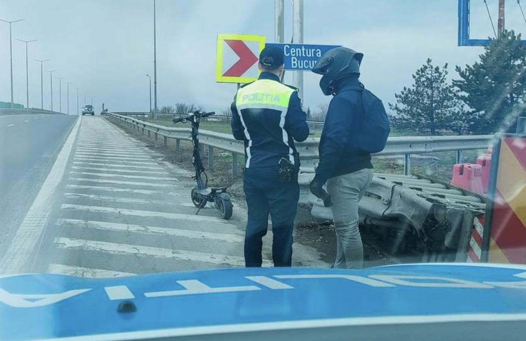 Cu trotineta pe Autostrada Soarelui. Ce amendă a luat după ce l-a prins “radarul”