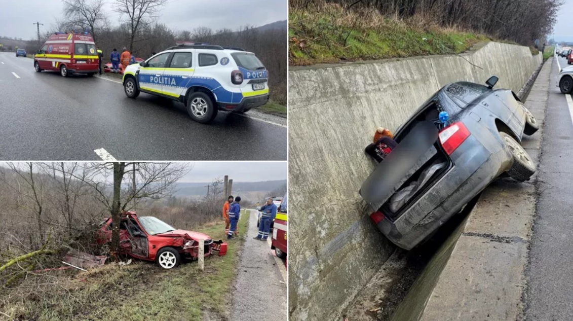 Două accidente unul după altul în județul Vaslui, la un interval de 15 minute. Mai multe persoane grav rănite, printre care și doi copii