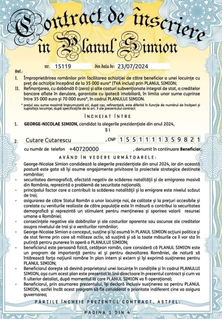 Contract Planul SImion