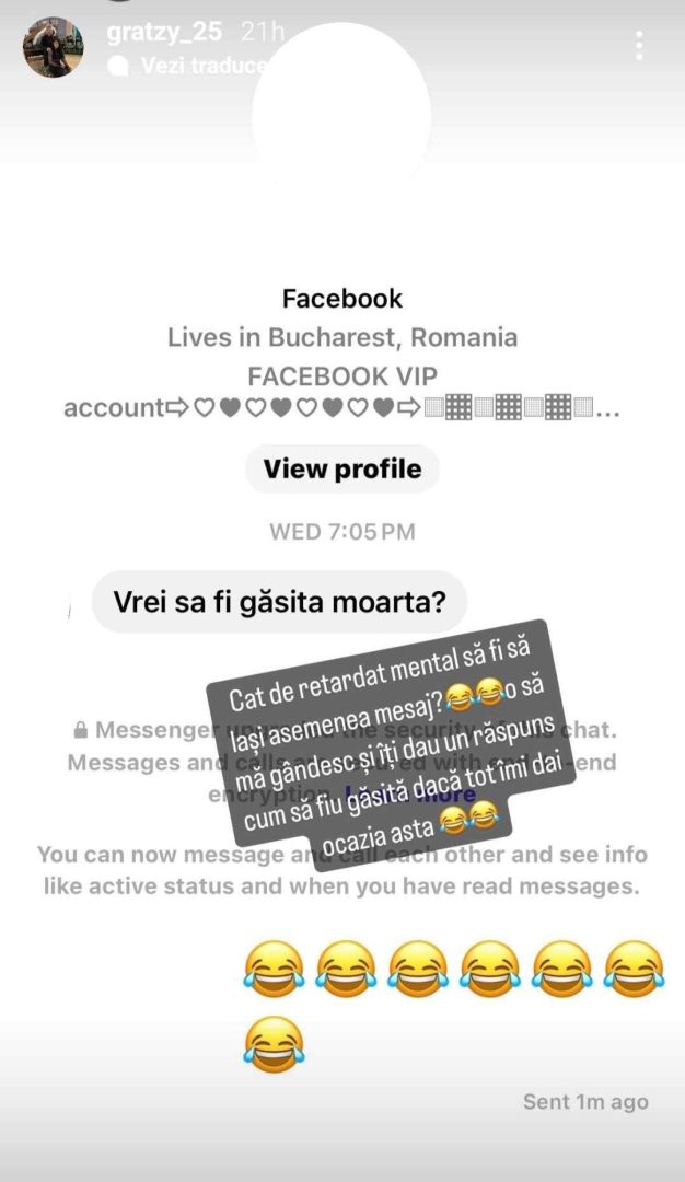 Mesajul pentru Gratiela