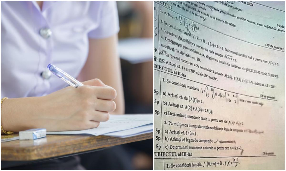 Subiecte matematică Evaluarea Națională 2025. Modele de subiecte cu care elevii se pot pregăti mai bine pentru examen