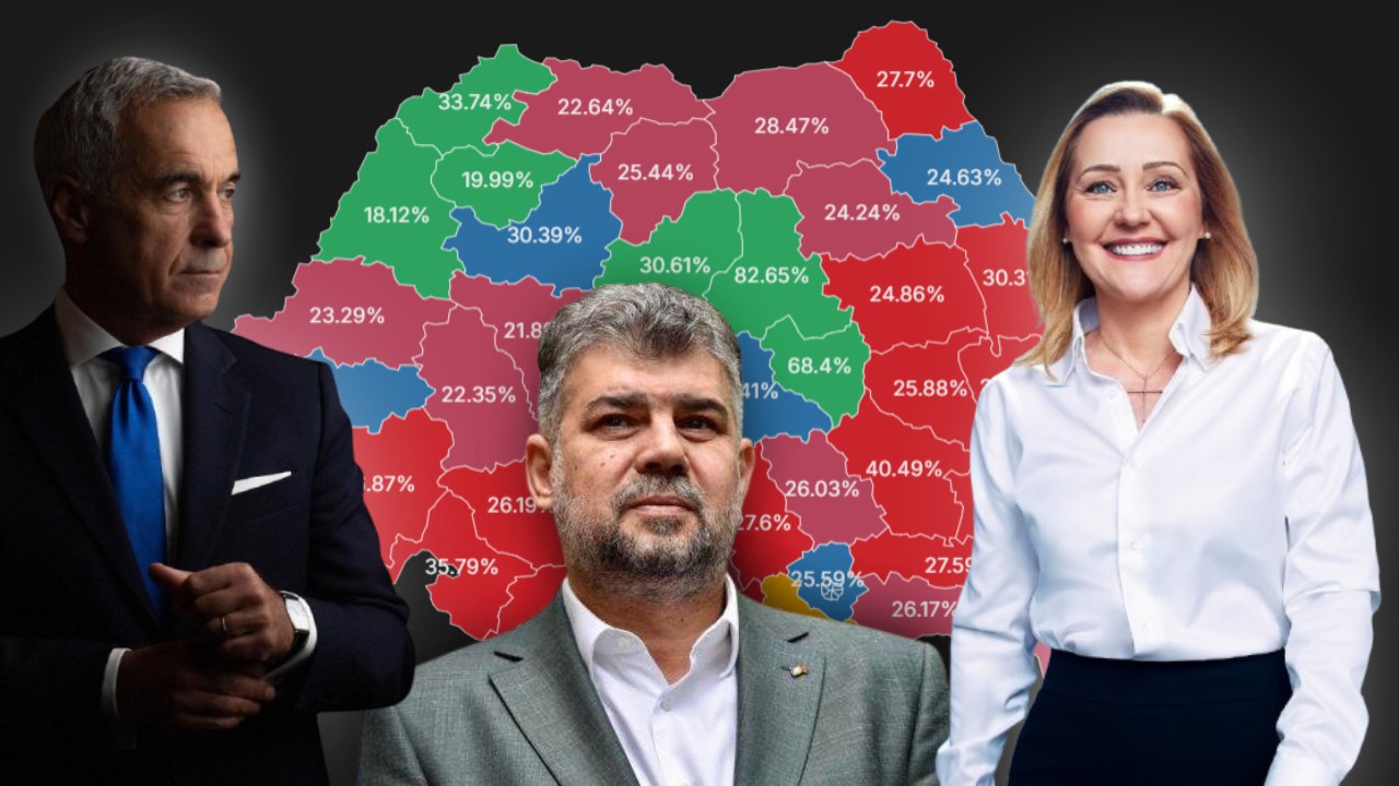 ALEGERI PREZIDENȚIALE 2024. Rezultate pe JUDEȚE Călin campion în 13 județe și