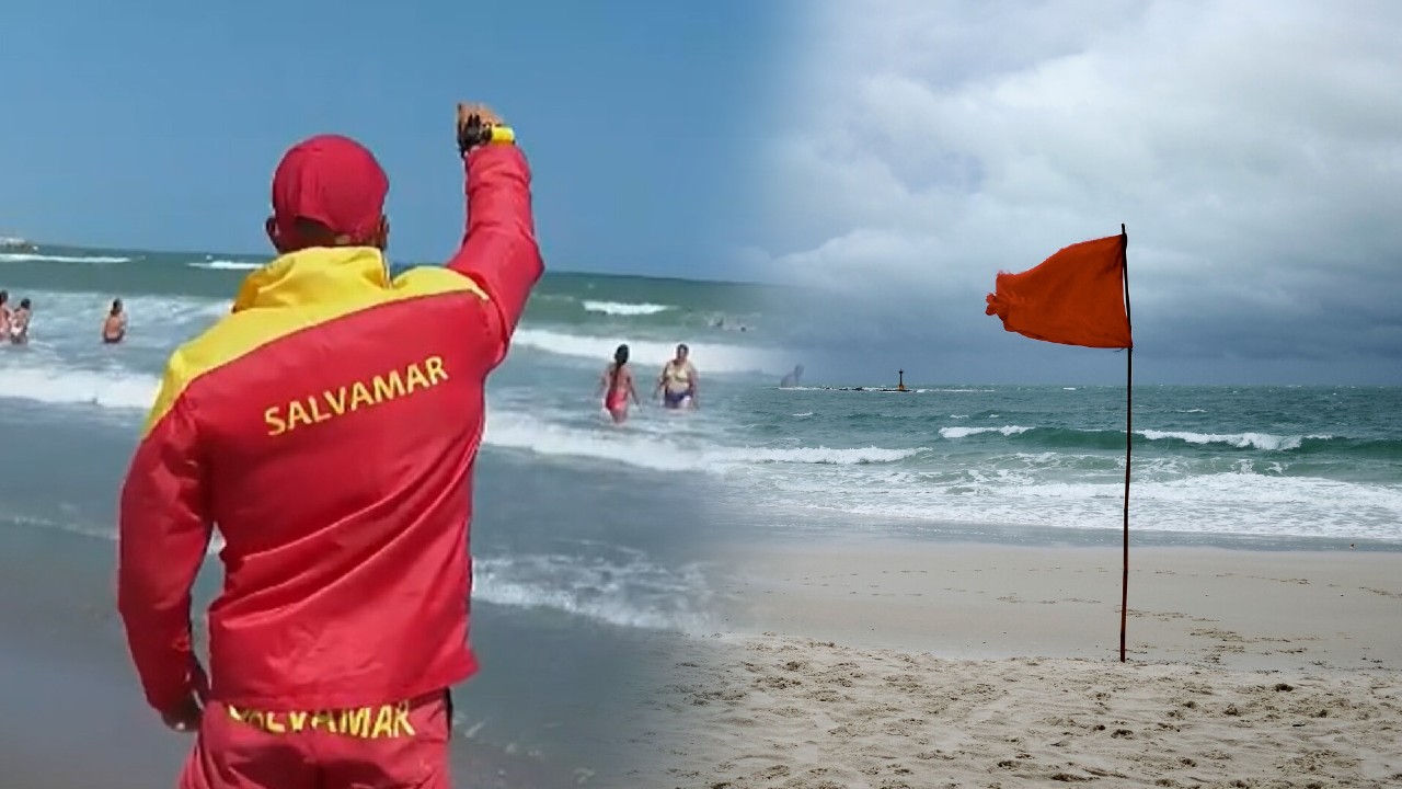 Steag roșu pe litoral. Salvamarii au interzis intrarea în mare