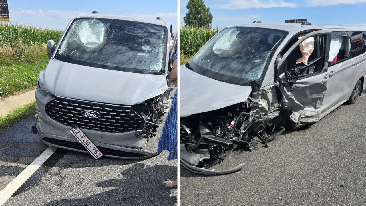 Accident grav în Suceava, un autoturism și un microbuz s-au ciocnit violent. A fost activat Planul Roşu de Intervenţie, primele imagini de la fața locului