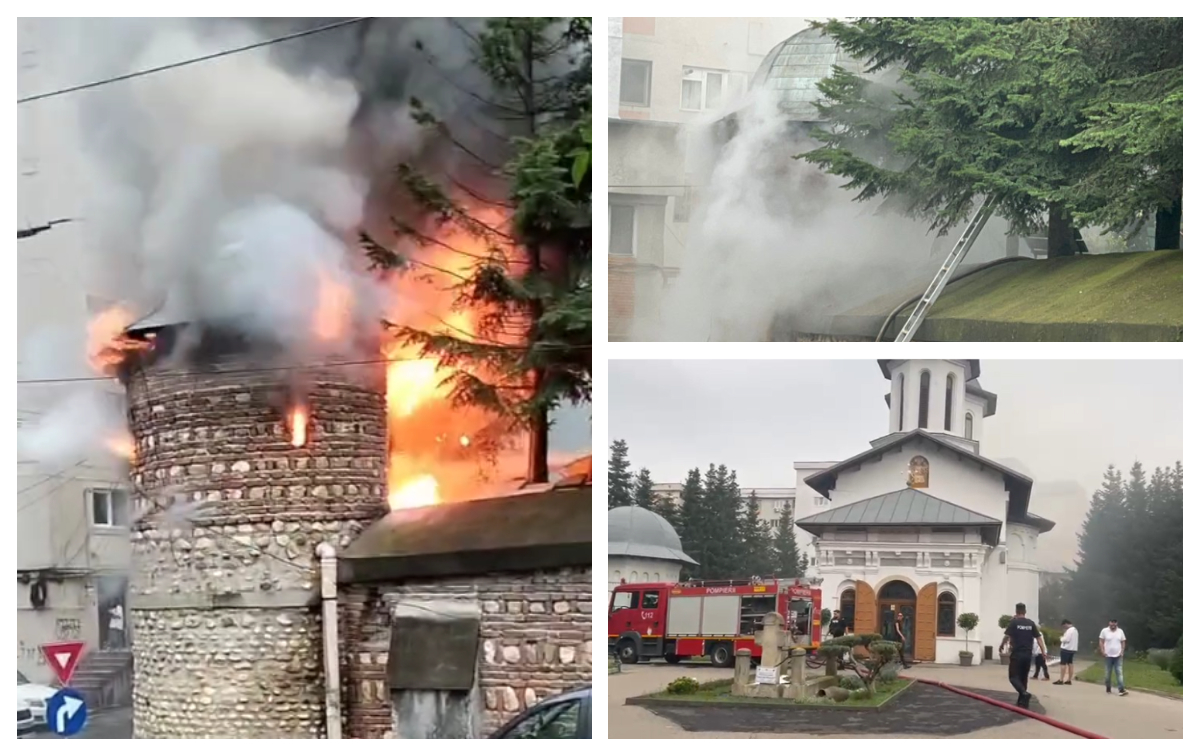 V Piteștiju v Romuniji izbruhnil požar v cerkvi Mavrodolu, ena oseba poškodovana