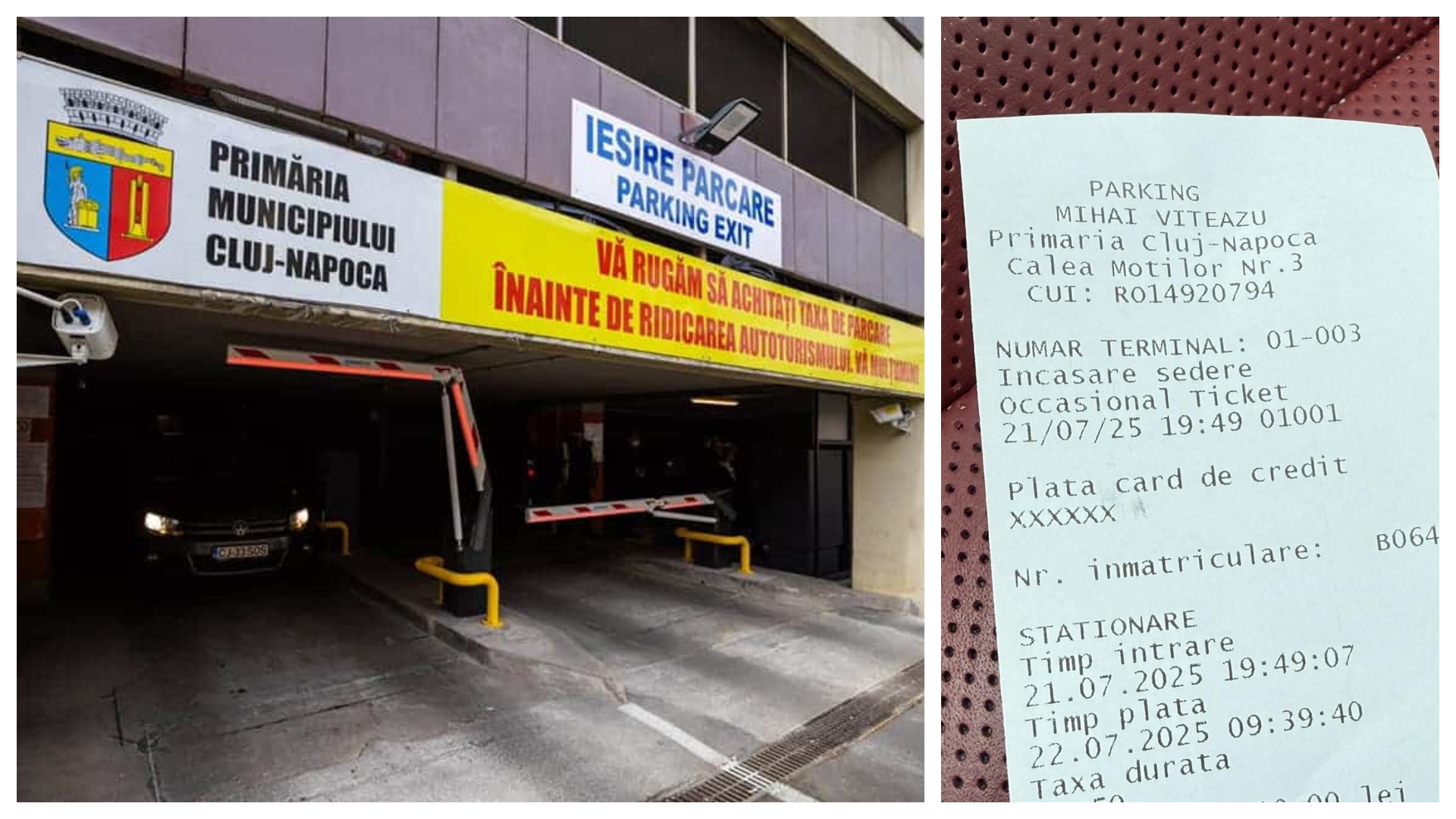 Ce taxă de parcare a plătit un turist care şi-a lăsat maşina 13 ore în Cluj-Napoca. „Nu, nu Dubai, Cluj!” FOTO