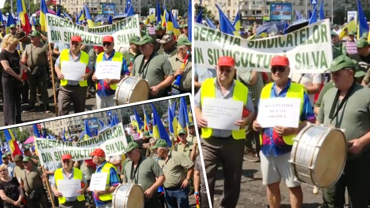 Protesti sindikatov v Romuniji proti vladni politiki in reorganizaciji gozdarskega podjetja Romsilva