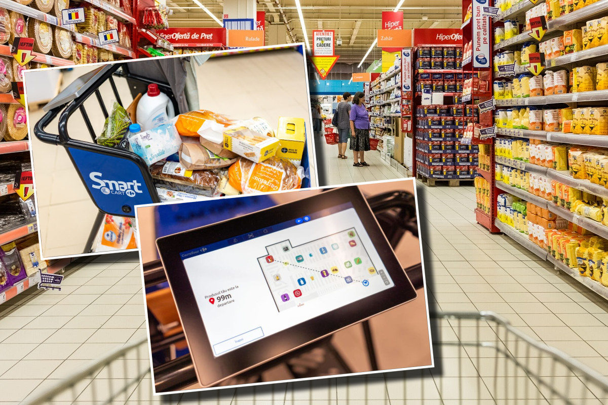 Premieră națională! Cărucioarele inteligente revoluționează cumpărăturile. Primul retailer din România care a introdus noile dispozitive
