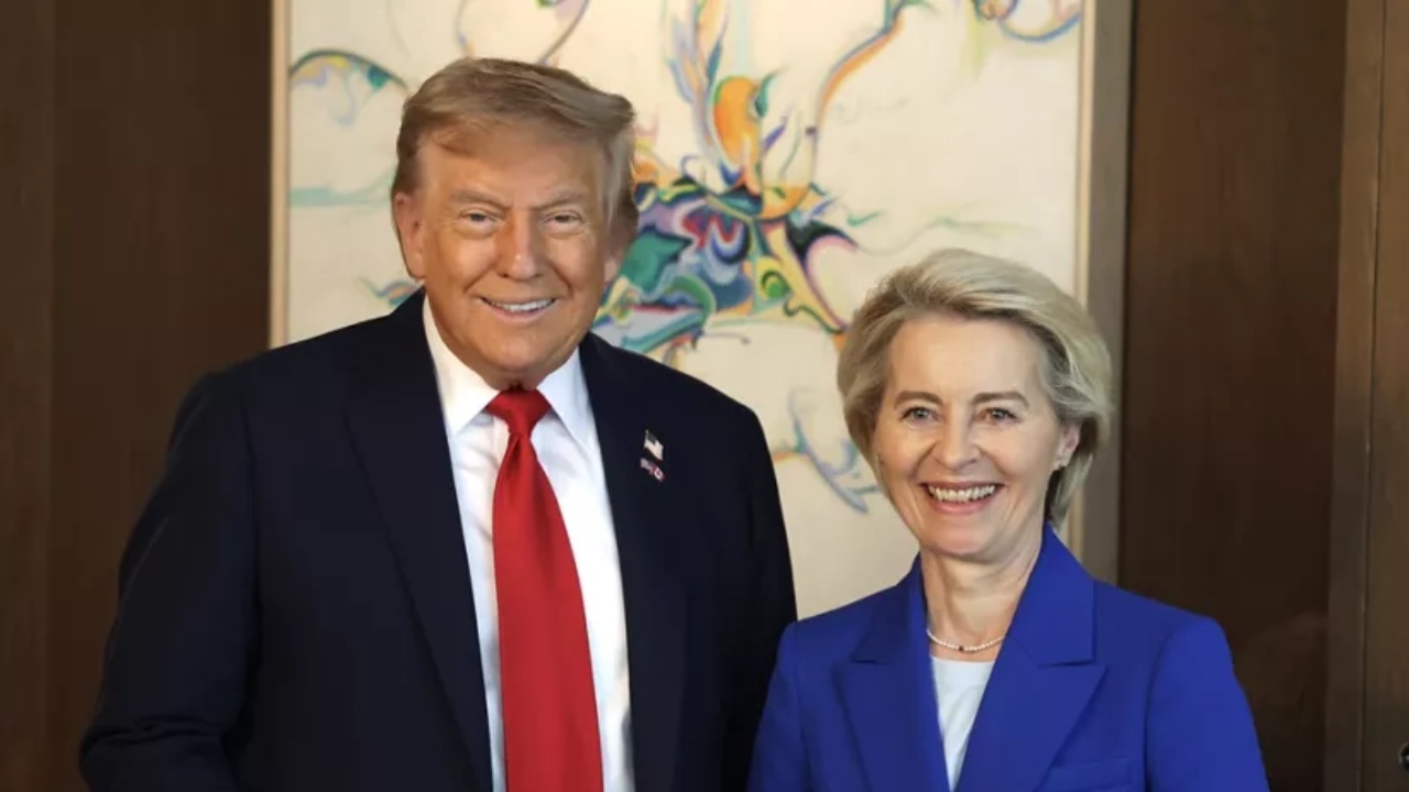 Ursula von der Leyen se întâlnește cu președintele american Donald Trump în Scoția, duminică, 27 iulie. Președinta Comisiei Europene vrea să negocieze tarifele vamale impuse asupra UE