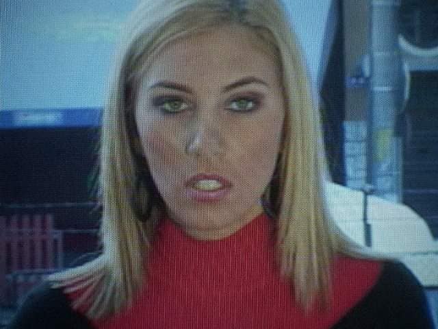 Anca Sas, pe când era reporteriță la Antena 1