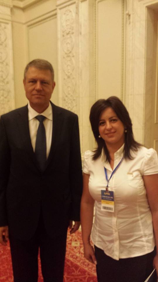 Ancuța Șchiop, alături de Klaus Iohannis