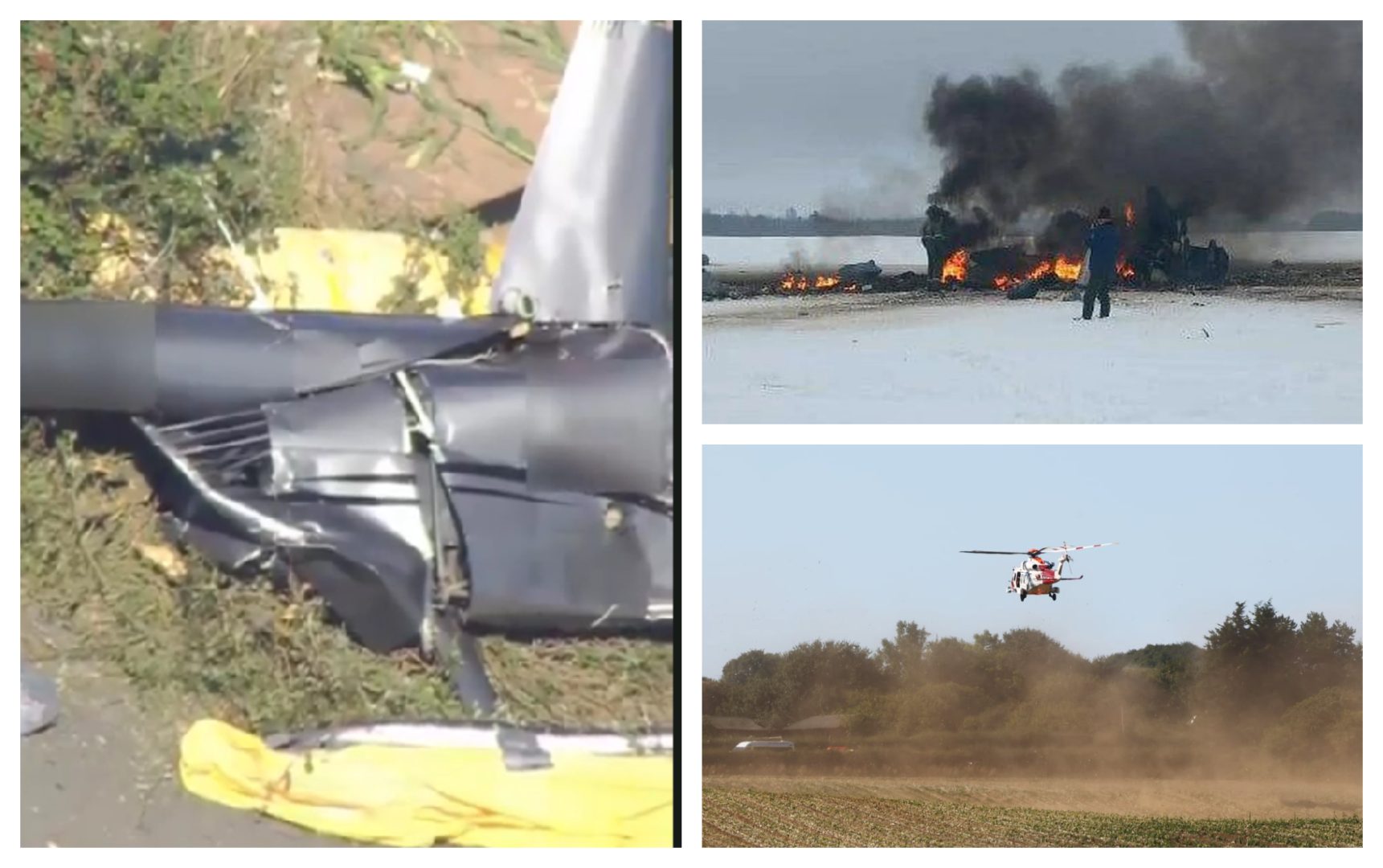 Elicopter prăbuşit, trei persoane au murit la impactul cu solul
