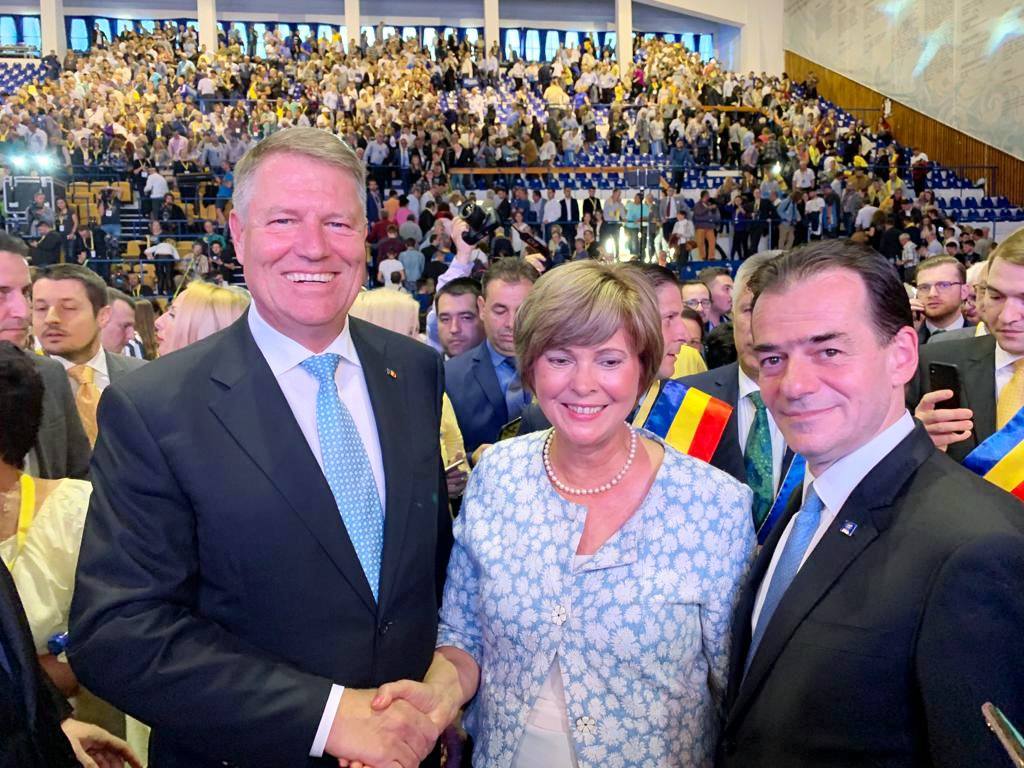 Florica Cherecheș, alături de Klaus Iohannis și Ludovic Orban