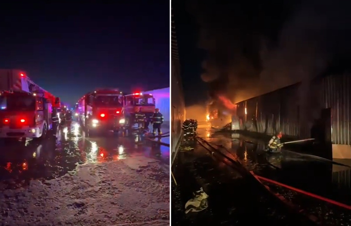 Arde Dragonul Roșu din București! Incendiu de proporții, sunt degajări mari de fum. Primele imagini de la fața locului VIDEO