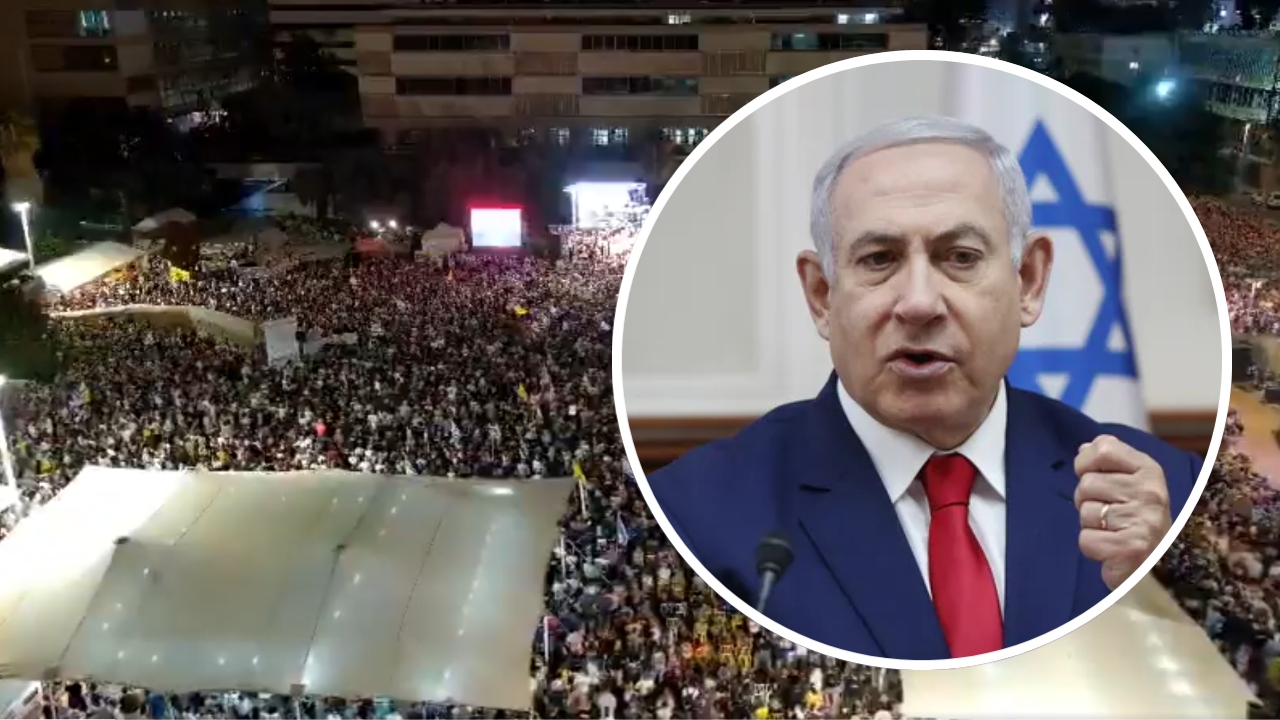 Zeci de mii de oameni au manifestat la Tel Aviv împotriva planului lui Benjamin Netanyahu de a ocupa integral orașul Gaza VIDEO