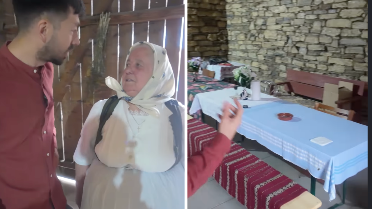 Petrecerea e în toi de când și-a făcut Tanti Lenuța „discotecă” în șură. Bunica lui Mircea Bravo ne-a demonstrat cât de talentată este la design interior: „Era păcat de piatra asta să nu se vadă, să o văcălești”