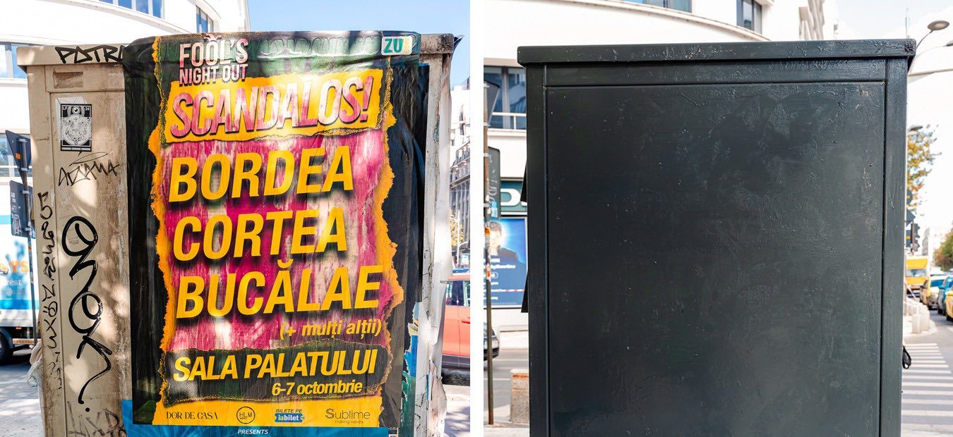 Amenzi uriașe pentru afișe lipite ilegal în București. Cine este vizat de decizia Primăriei Capitalei