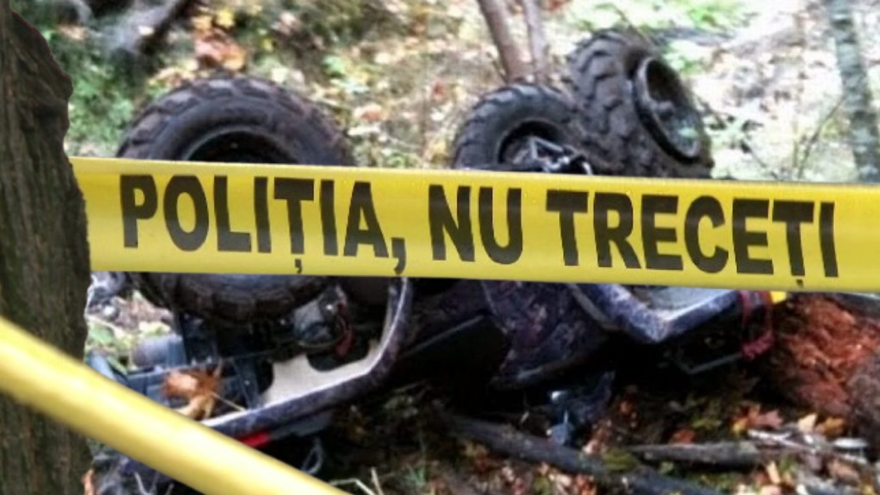 Tragedie în Argeș! Un copil în vârstă de 13 ani a murit după ce s-a izbit cu ATV-ul de un copac