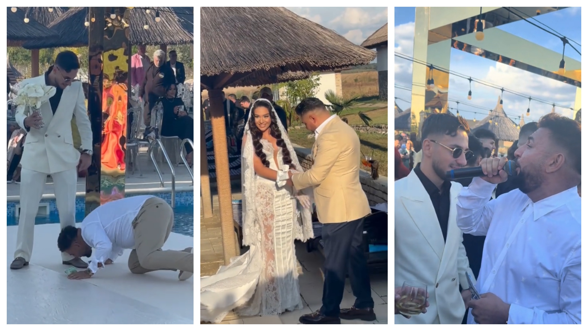 Moment spectaculos la nunta lui Tony One, fiul lui Costel Biju! Celebrul manelist i-a pupat picioarele