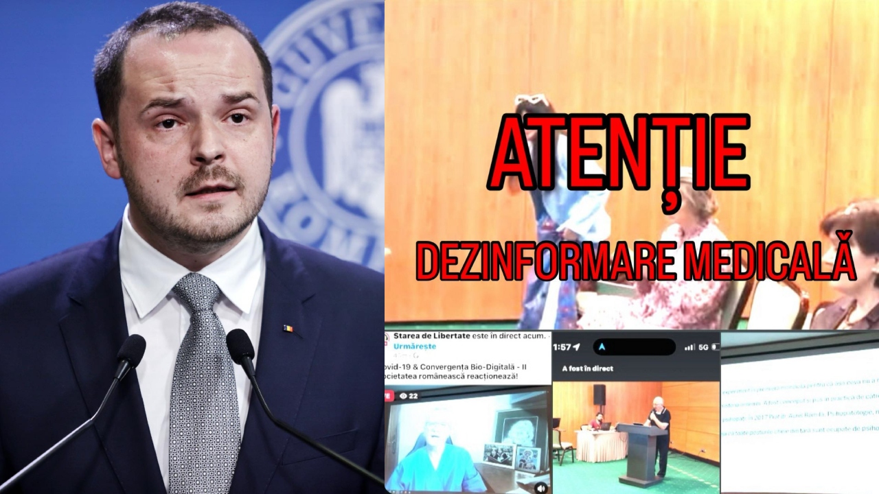 Ministrul Sănătății reacționează după conferința anti-vaccin de la Brașov: „Dezinformarea medicală este un atac direct la sănătatea românilor”