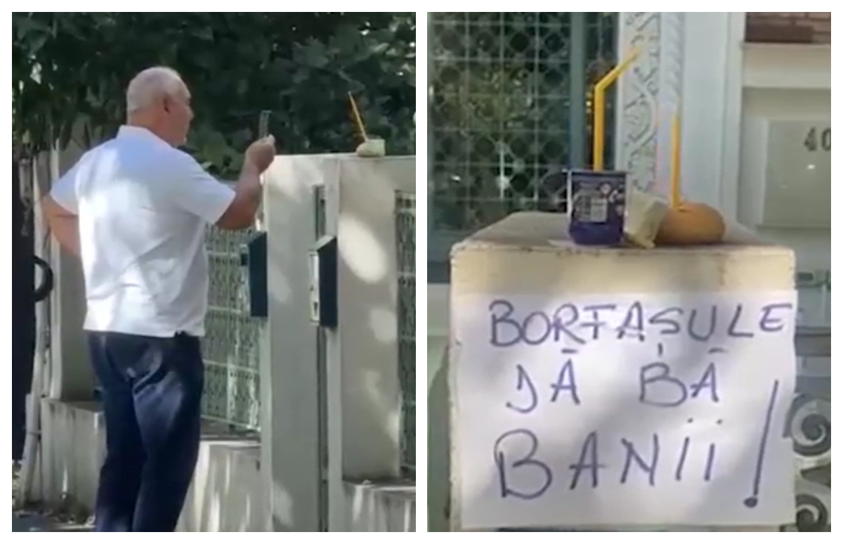 Dorin Cocoş cântă pe gardul lui Stelu după modelul Ceauşescu: „Borfaşule, dă, bă, banii înapoi. Banditule!”