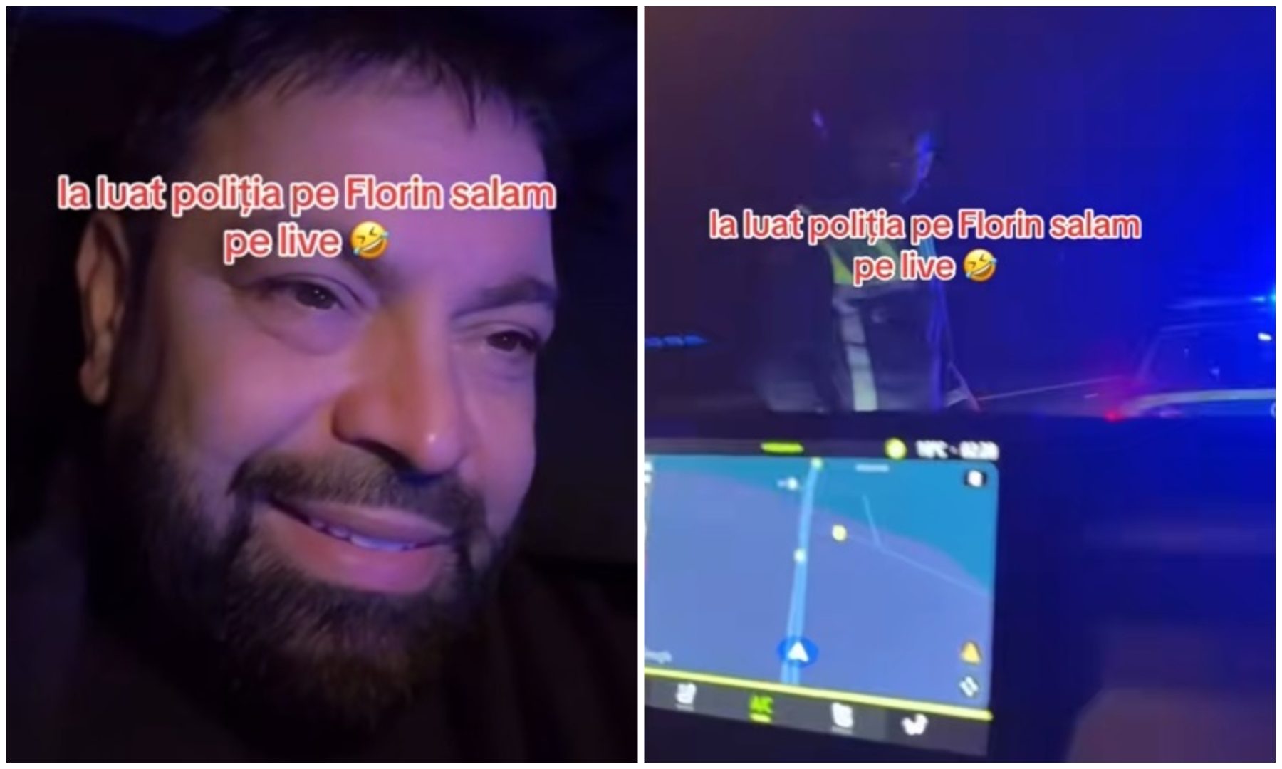 Florin Salam, oprit de poliție în timp ce era live pe TikTok: „Ca-n America, să moară mama!”