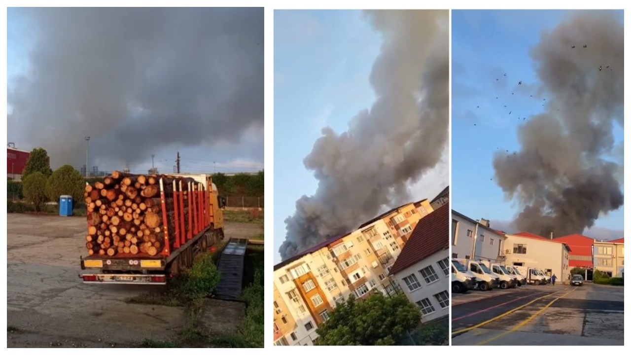 VIDEO Explozii urmate de un incendiu la o platformă industrială din Sebeș! Patru oameni răniți, a fost activat Planul Roșu de Intervenție VIDEO