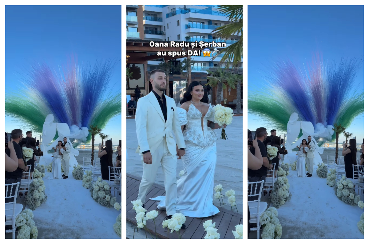 Oana Radu s-a căsătorit pe plajă la Mamaia după ce a slăbit 13 kilograme VIDEO