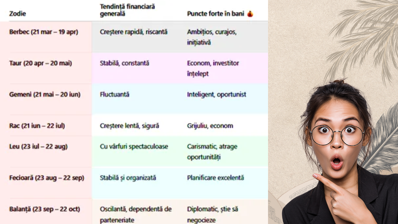 TABEL- La ce vârstă ajungi milionar, în funcție de zodie? Află cât de repede își surâde norocul financiar
