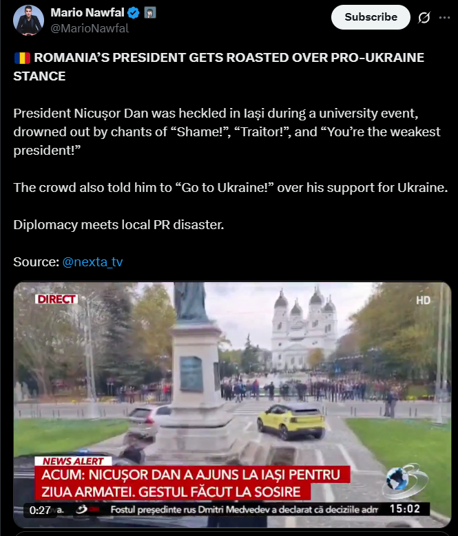 Sursă foto : X / Mario Nawfal