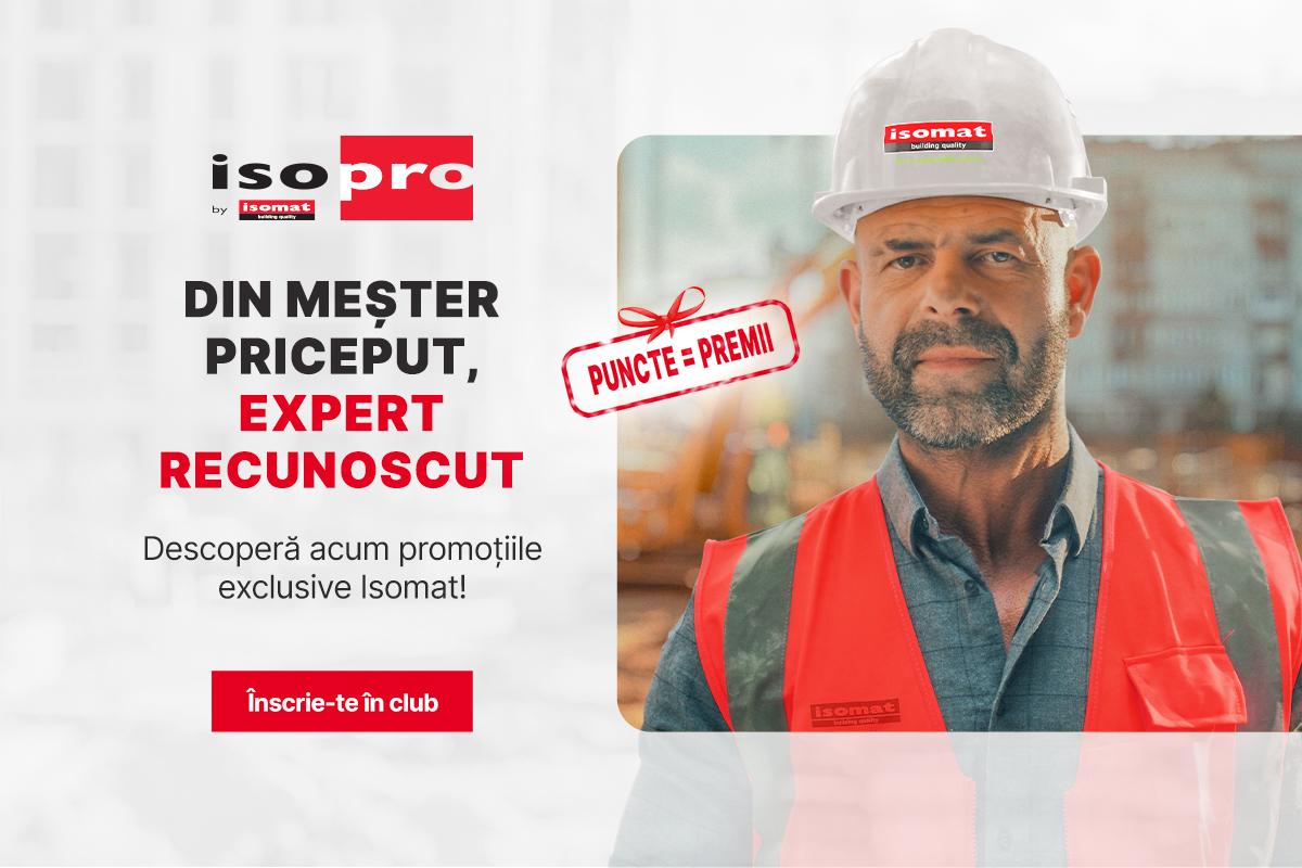 ISOMAT lansează clubul IsoPro by Isomat - sprijinul dedicat profesioniștilor din construcții