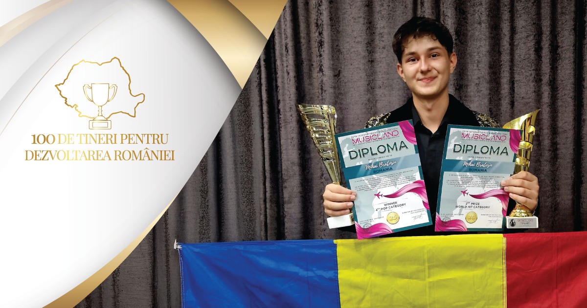 Dublu aur la „campionatul mondial al artiștilor” și o bursă la New York pentru focșăneanul Mihai Bratosin